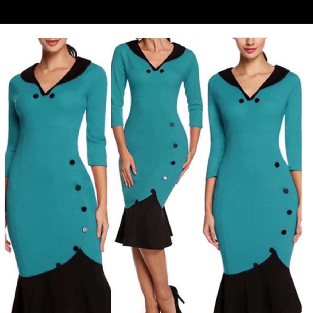 Vintage Fishtail Style Dress